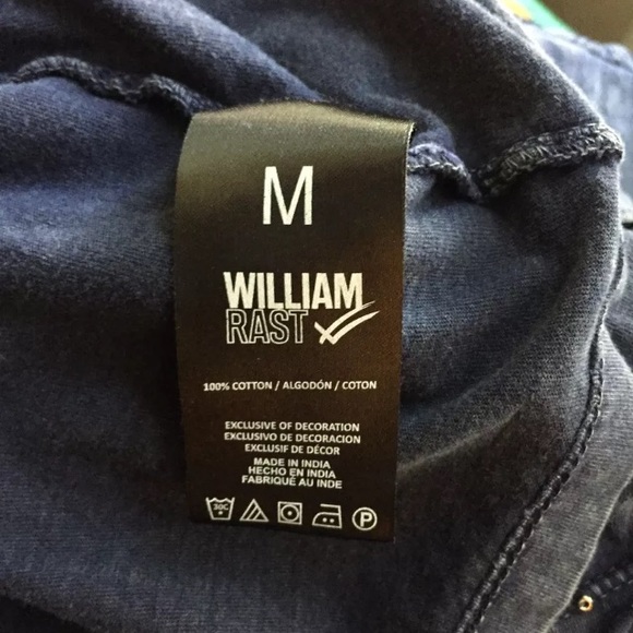 William Rast (Med) Raitt Blue Embellished Top - Picture 6 of 8